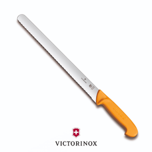 Victorinox Swibo Round Wavy Blade Slicing Knife 30cm (30mm width)