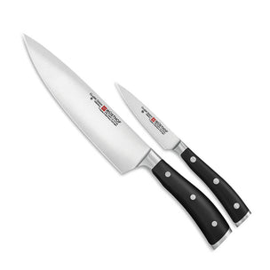 Wusthof Classic Ikon Black Chef Paring Knife 2 Pc Set