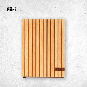 Furi 5 Slot Teak & Rubberwood Knife Block (empty)