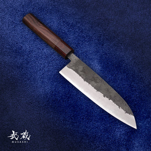Musashi Blue Steel #2 Rosewood Santoku Knife 16.5cm