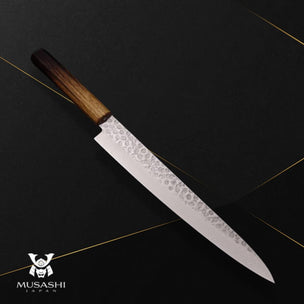 Musashi VG-10 Hammered Yaki-Urushi Sujihiki Knife 24cm